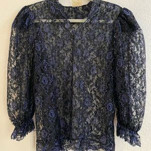 Vintage LeVoys 70’s Lace Bed Jacket